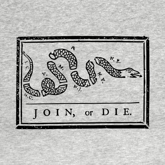 Join or Die Snake - U.S. History by warishellstore